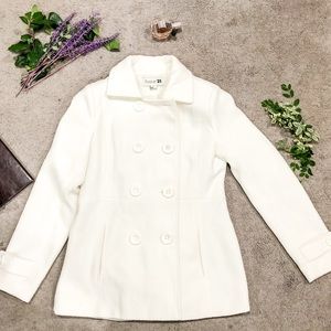 FIREVER 21 White off coat
